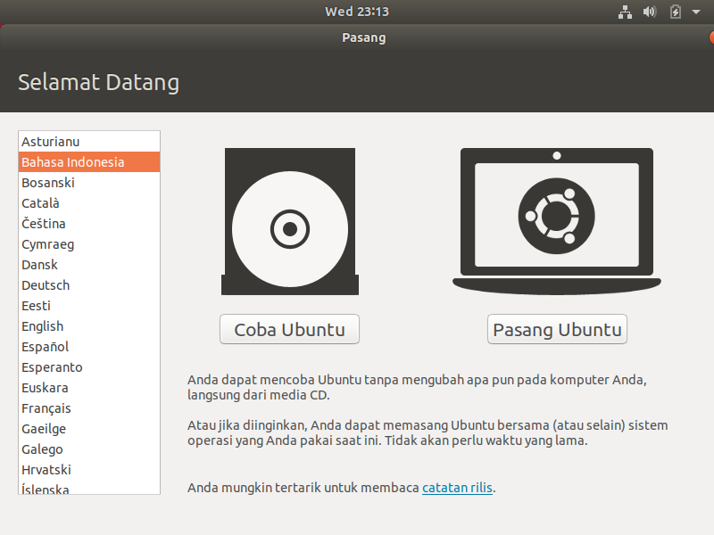 Cara Instal Ubuntu 18.04