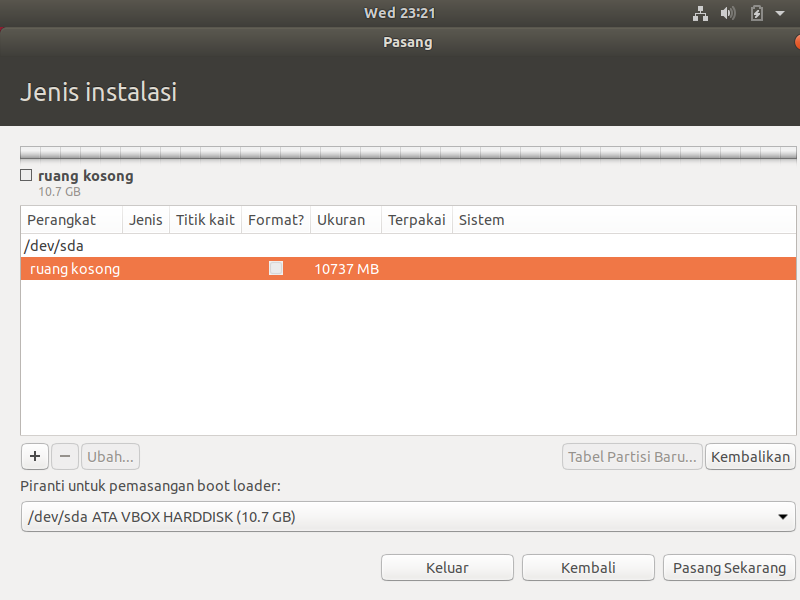 Instalasi Ubuntu 18.04