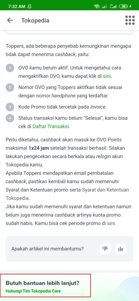 cara menghubungi tokopedia