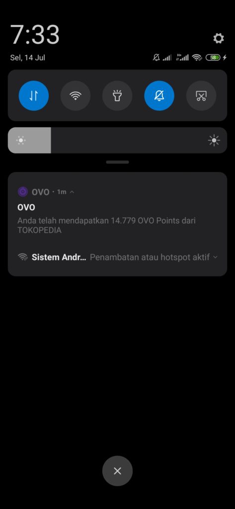 cashback dari aplikasi Tokopedia