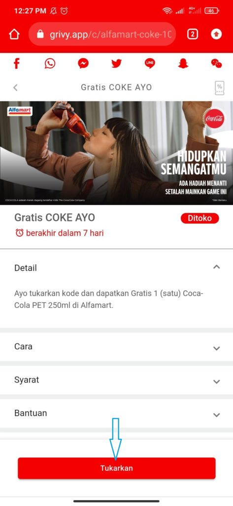 cara menukarkan i-kupon coca cola gratis