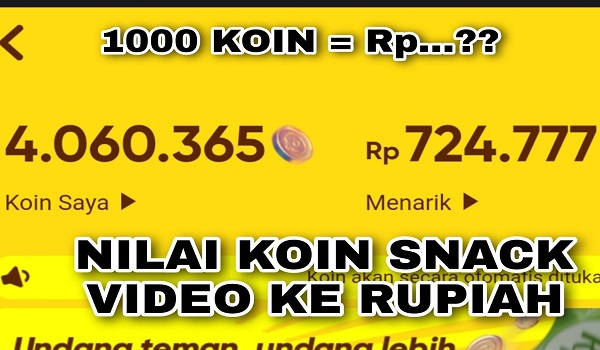 1000 Koin Snack video Berapa Rupiah