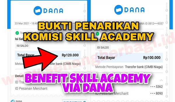 Bukti Pembayaran Komisi dari Skill Academy 
