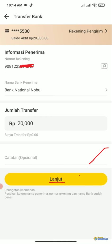 cara menarik uang langsung dari aplikasi bank neo 