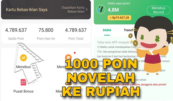 1000 Poin Aplikasi Novelah Berapa Rupiah