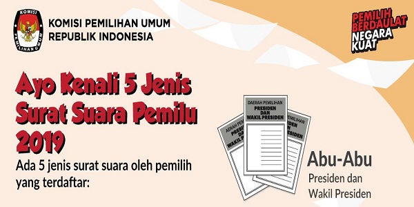 Warna Surat Suara Pemilu 2019