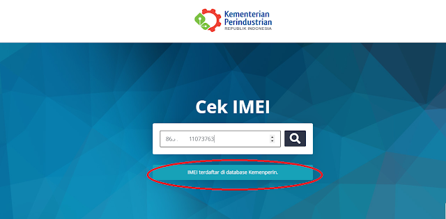 CEK IMEI KEMENTRIAN PERINDUSTRIAN