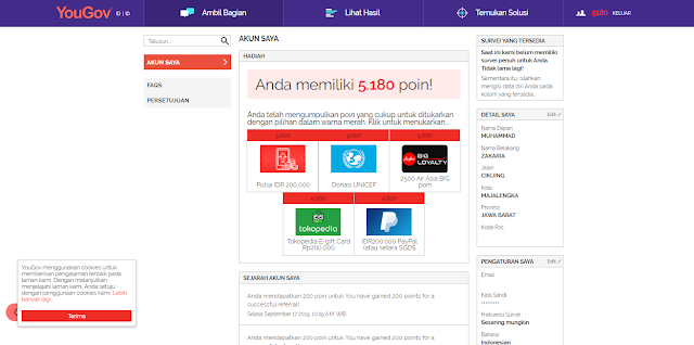 Cara Mendapatkan Saldo Ovo Points Gratis dari Yougov Survei Online