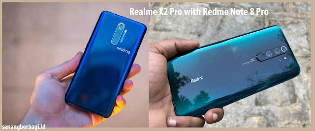realme x2pro with redme note 8 pro
