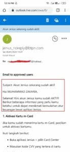 Bukti Pembuatan Rekening Jenius di Terima Terbaru 2020