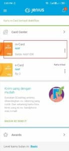 cara mengaktikan kartu debit Jenius