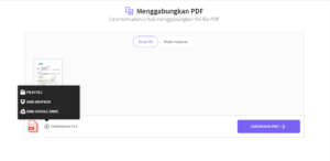 menambahkan file pdf untuk digabungkan