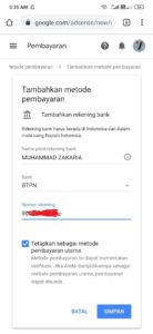 menambahkan rekening jenius google adsense