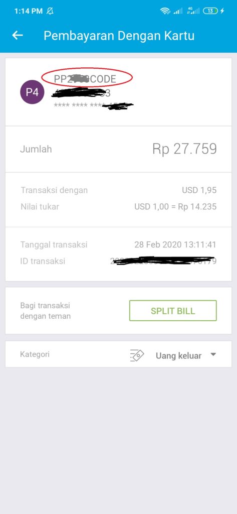 kode verifikasi paypal dengan Jenius