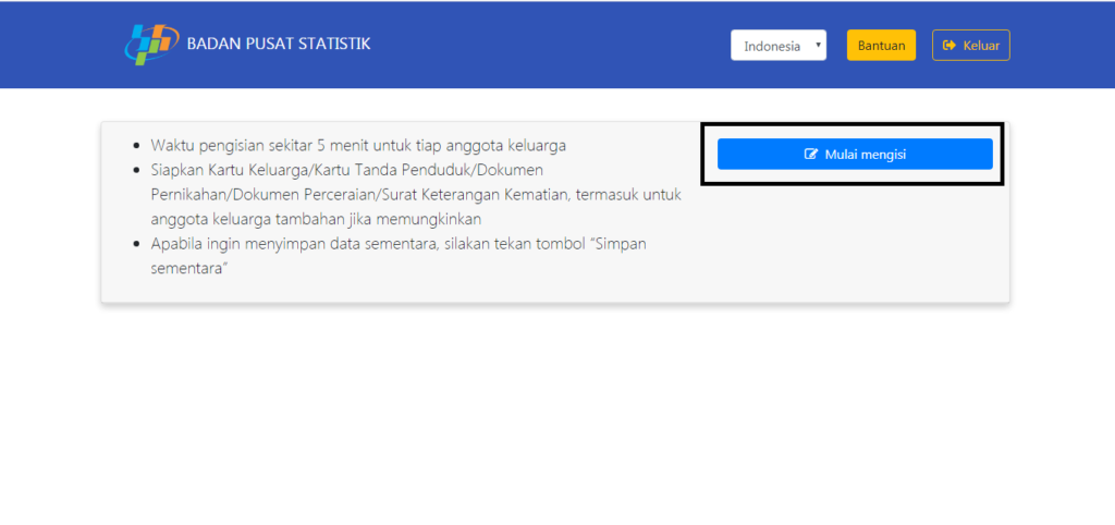 Mengisi Form Sensus Online