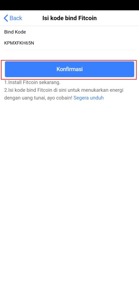 kode bind Fitcoin