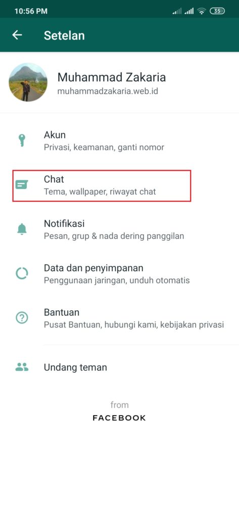 mengganti tema whatsapp