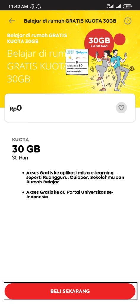 Promo data 30GB