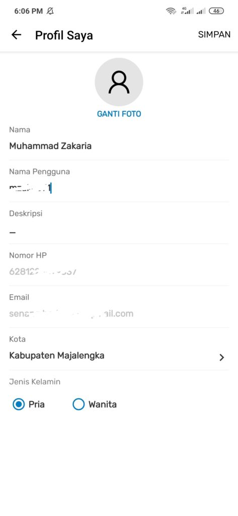 melengkapi profil