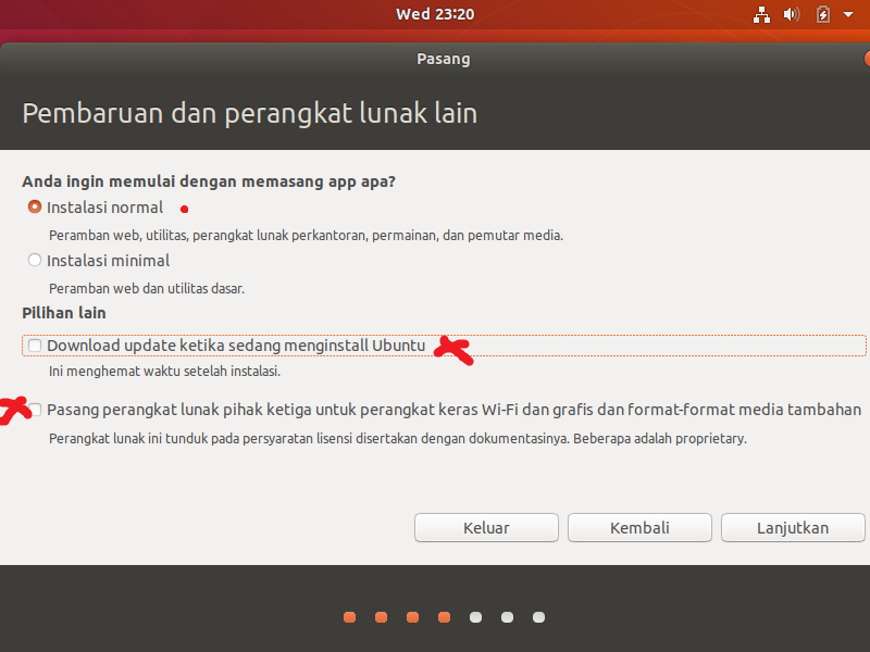 Instal Ubuntu Normal
