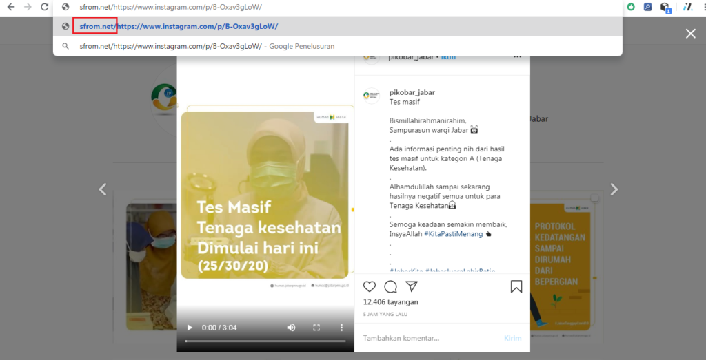 Download Video Instagram dari Website