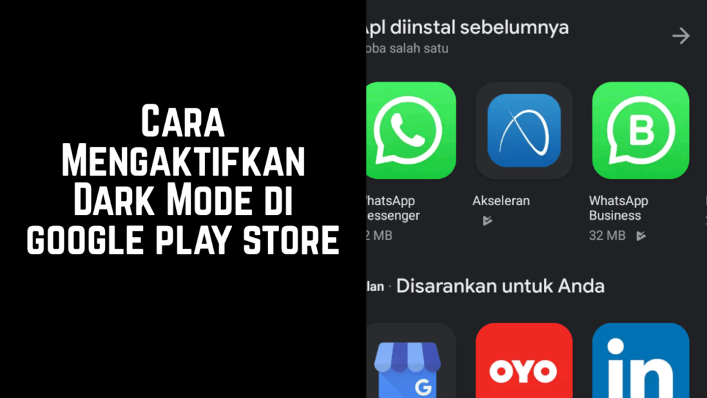 Cara mengaktifkan mode gelap play store