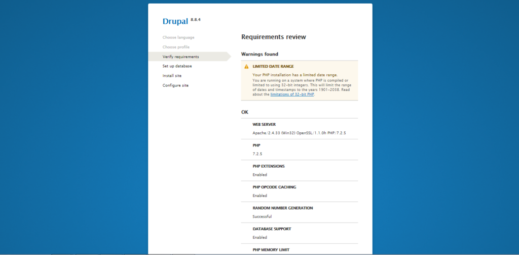 php untuk instal web drupal