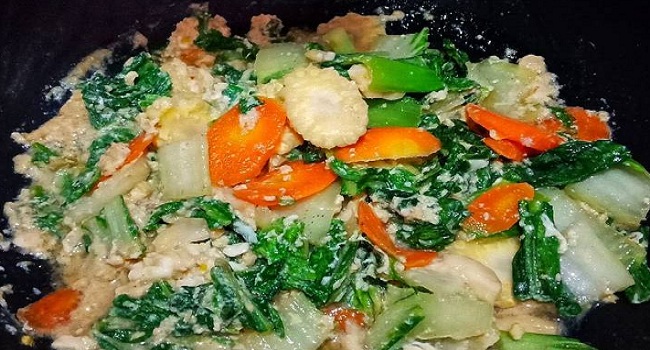 tumis sayur telur