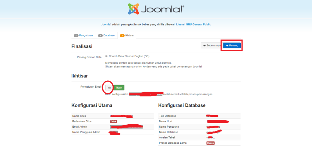 instal template joomla