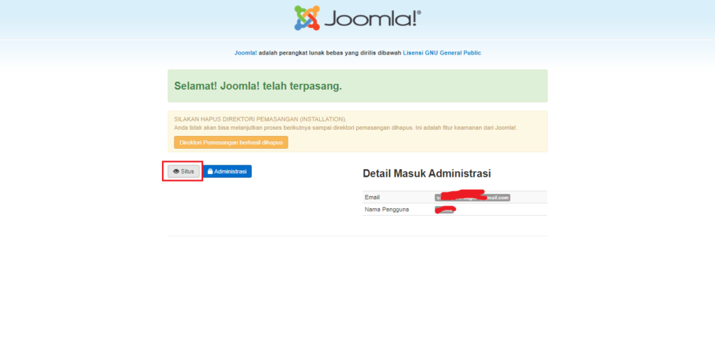 Cara mudah Instal Template Joomla Quickstart