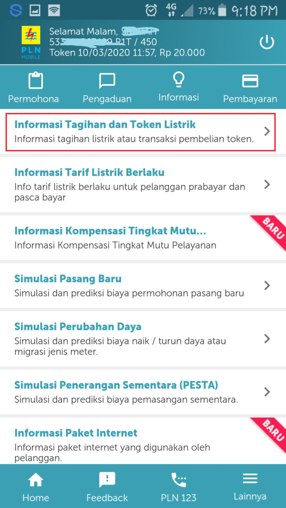 token gratis dari Aplikasi Mobile PLN