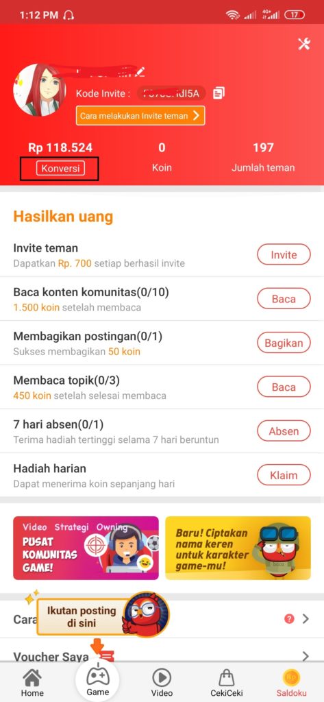 Menukarkan Koin Aplikasi Bacaplus