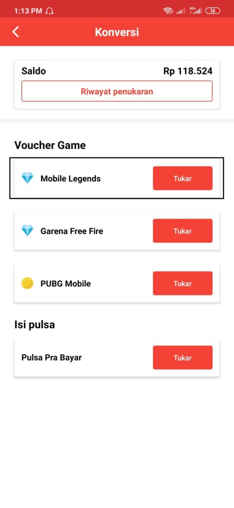 Voucher Mobile Legends