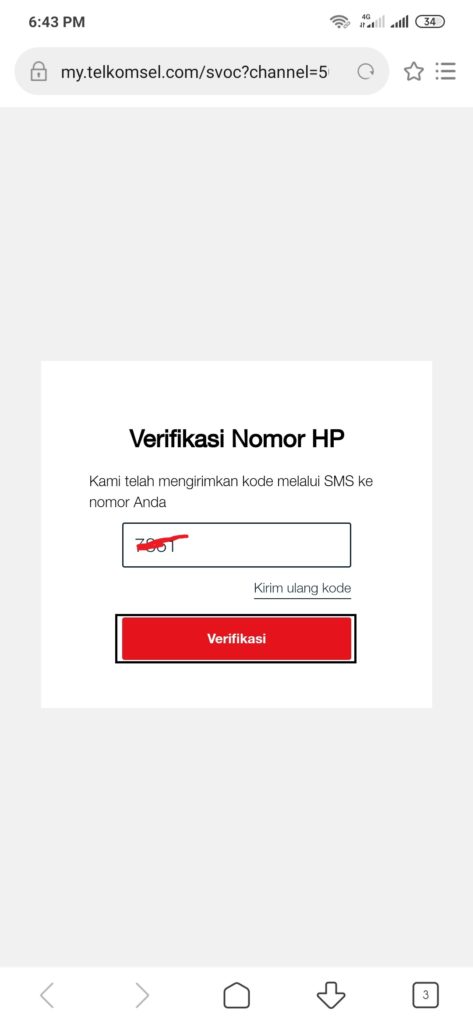 verifikasi survei singkat telkomsel