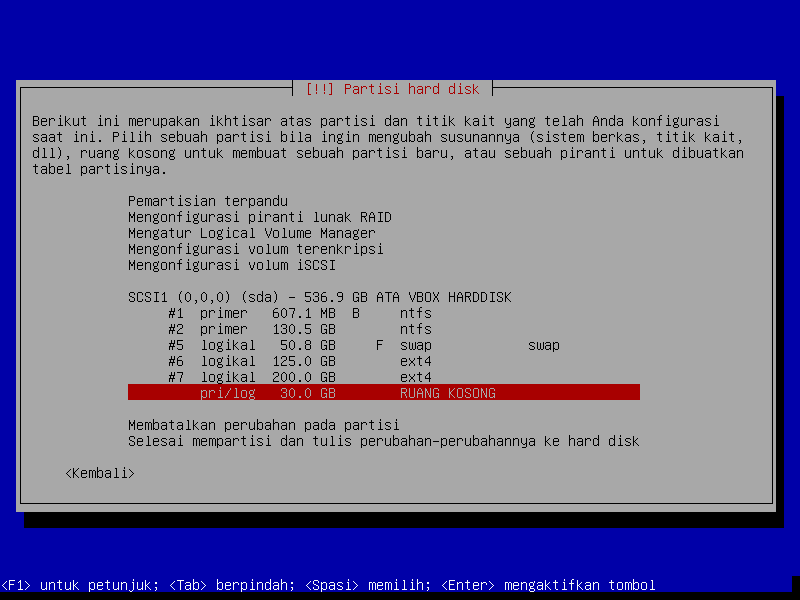 cara partisi hard disk kali linux triple boot cara mudah instal triple boot