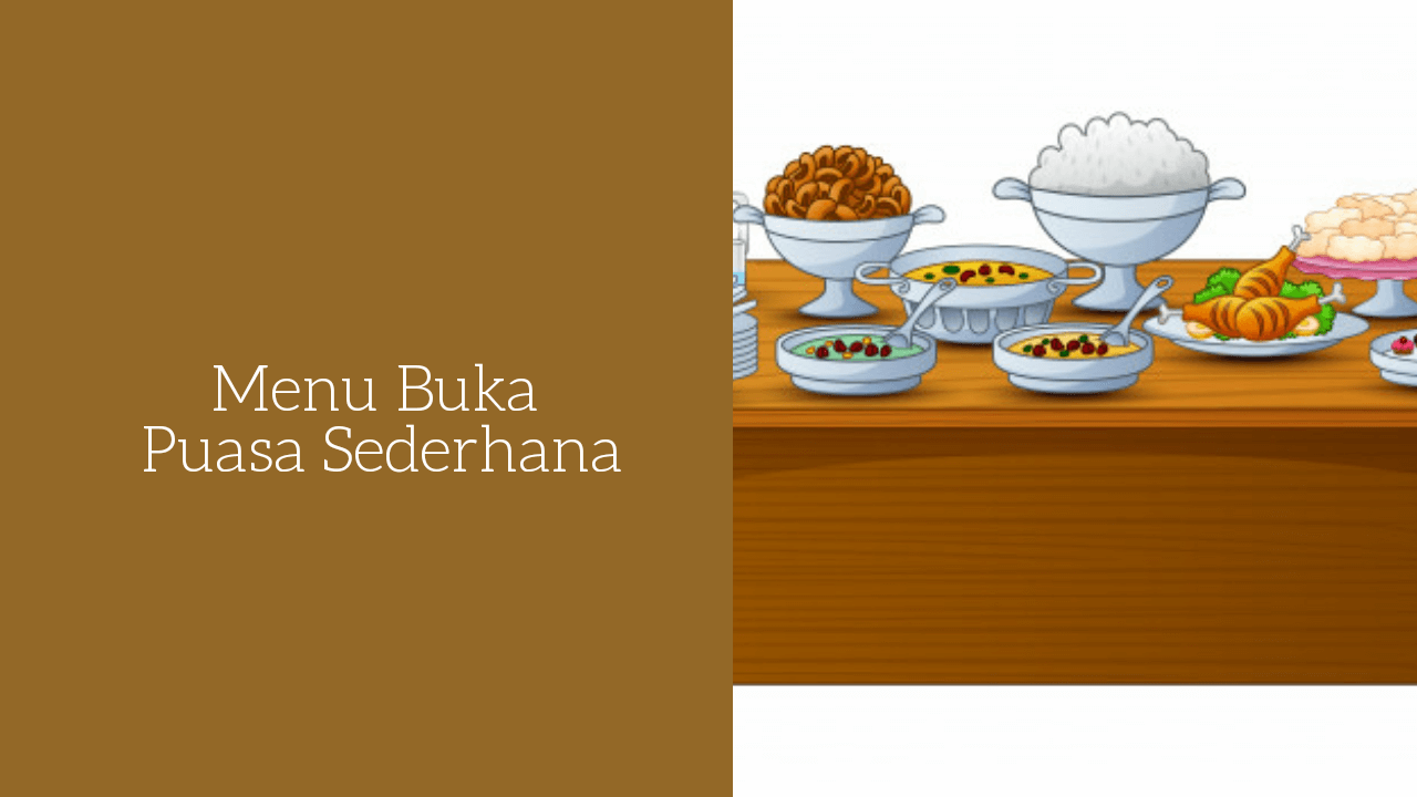 Menu buka puasa sederhana