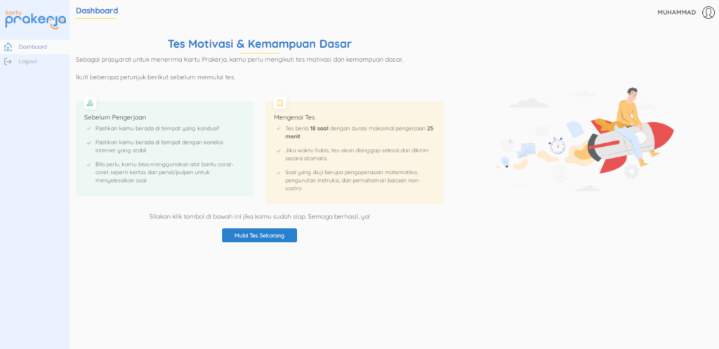 Cara Mengisi Tes Soal Kartu Prakerja