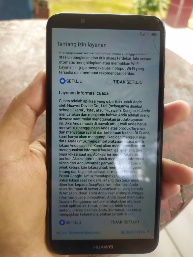 tentang izin hp Huawei