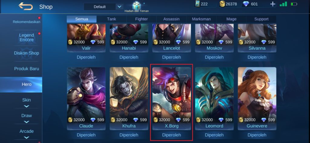 membeli skin mobile legends