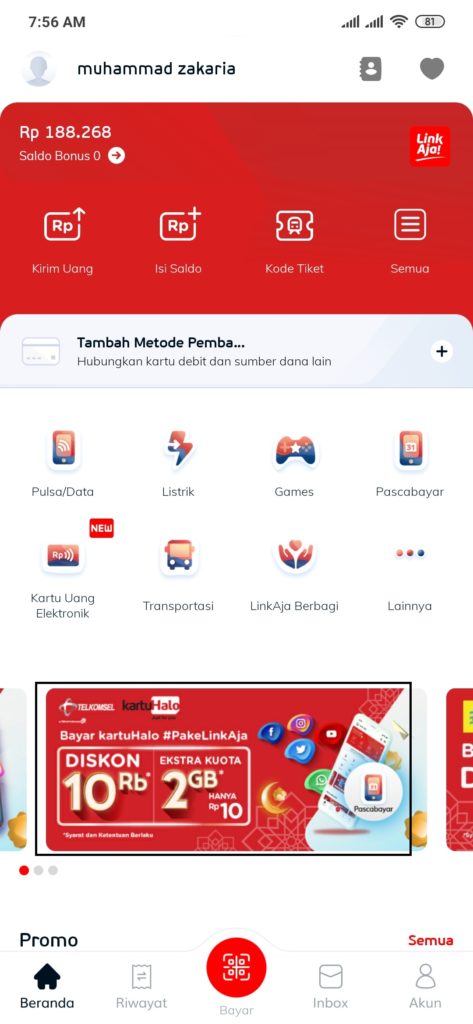 Cara Membayar Tagihan Kartu Halo dari LinkAja