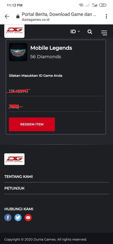 Redeem Voucher Mobile Legends