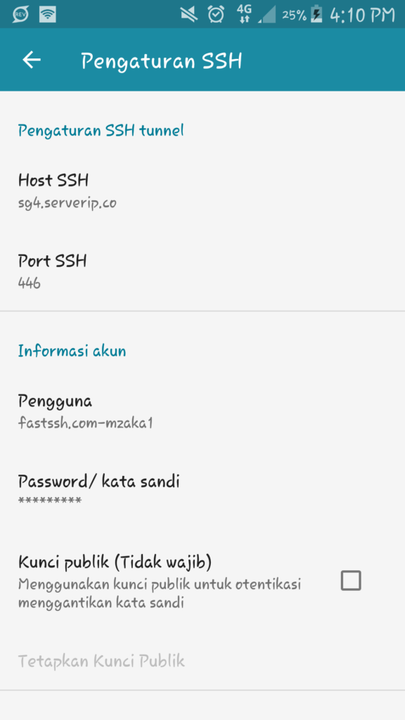 Pengaturan SSH