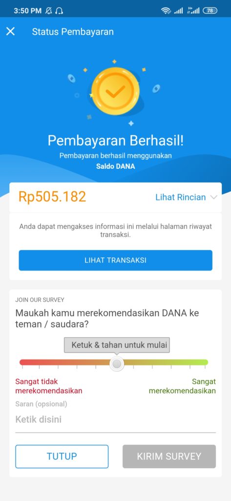 deposit kioser dari dana