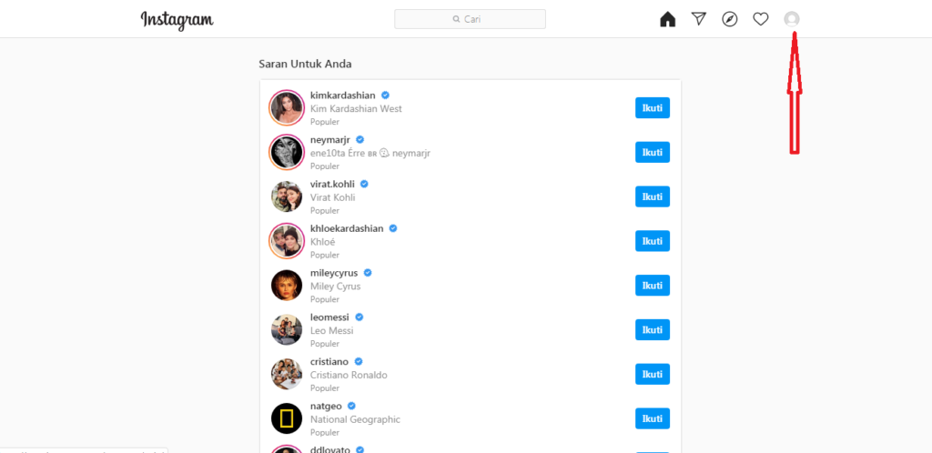 Cara Mengganti Foto Profil Instagram dari Laptop