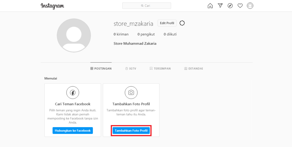 cara mengganti foto instagram