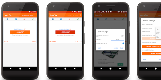 Anonytun Aplikasi INternet gratis untuk android