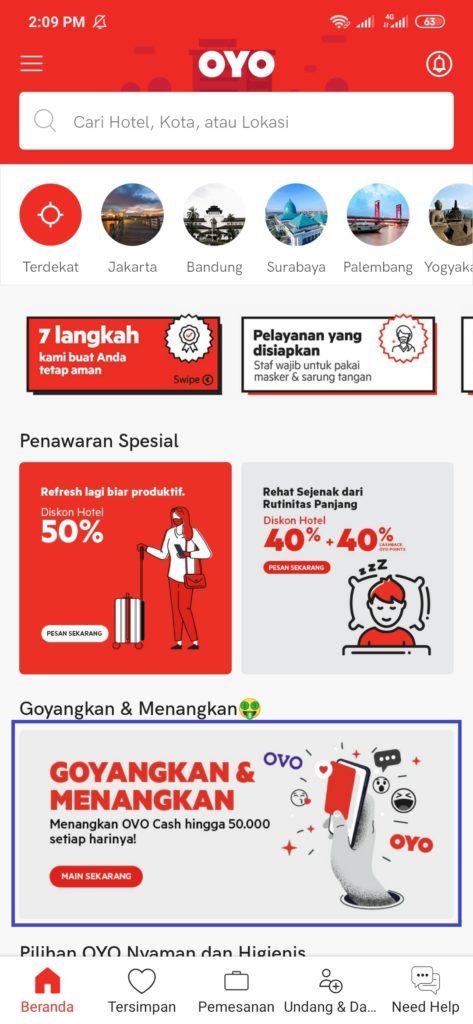 Klik Event Goyang dan menangkan