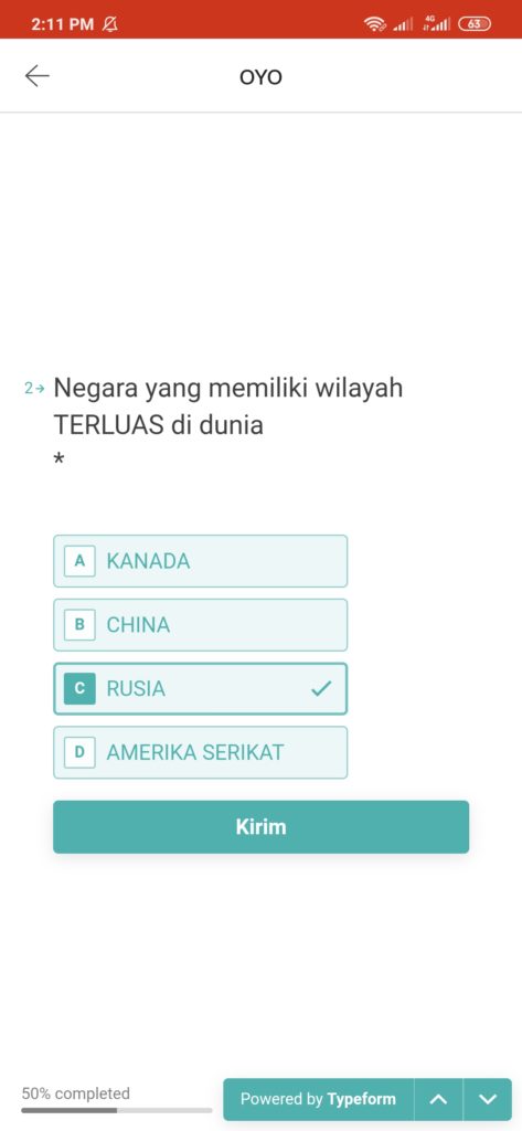 Aplikasi Oyo Android menang OVO Cash