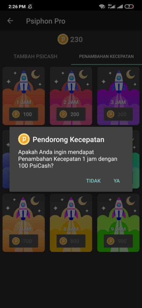 Meningkatkan Kecepatan Psiphone dengan Psicash