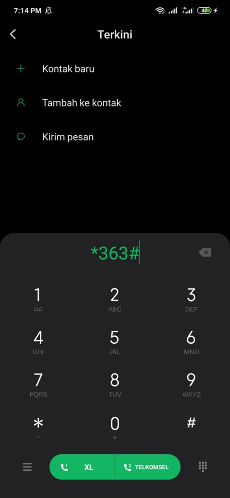 Cek kuota internet dengan*363#